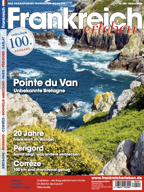 La couverture du magazine allemand Frankreich erleben, numéro 100